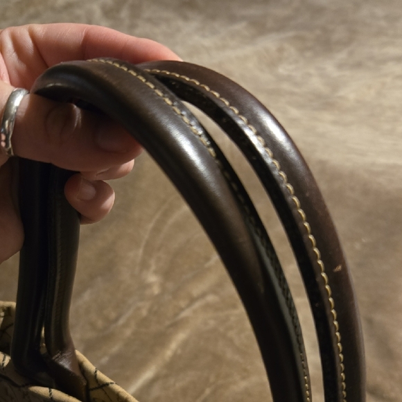 Brown Patterned Tote Bag - Picture 3 of 6